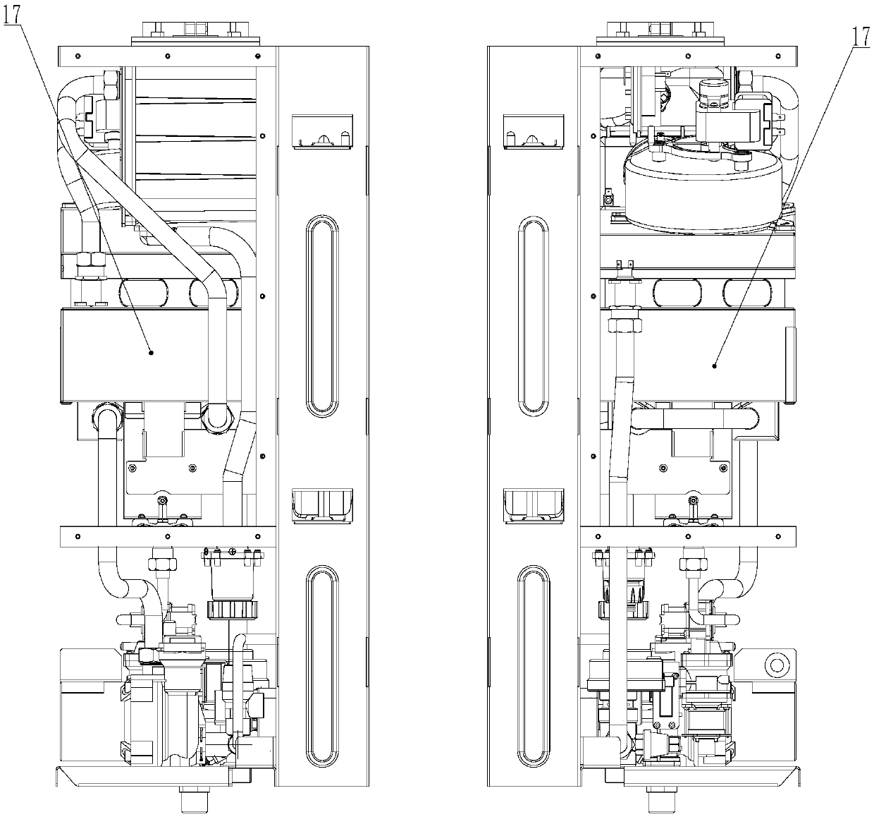 Novel low-nitrogen condensation type flue gas warm bath dual-purpose furnace