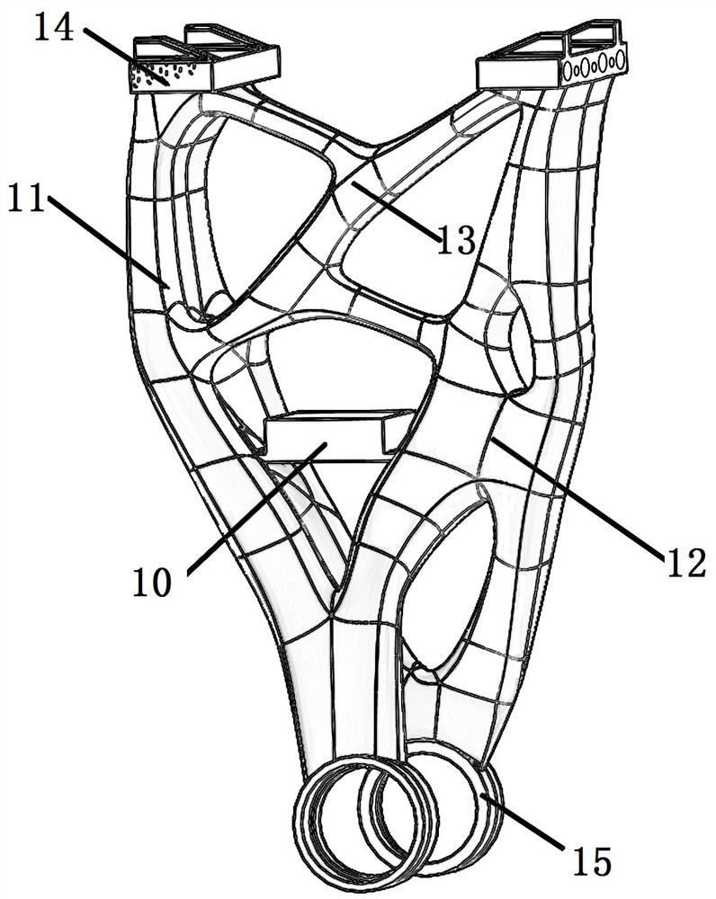 A vibration-damping calf structure of a humanoid robot