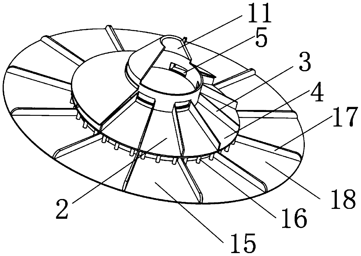 Material dividing device for kudzu vine root slicing