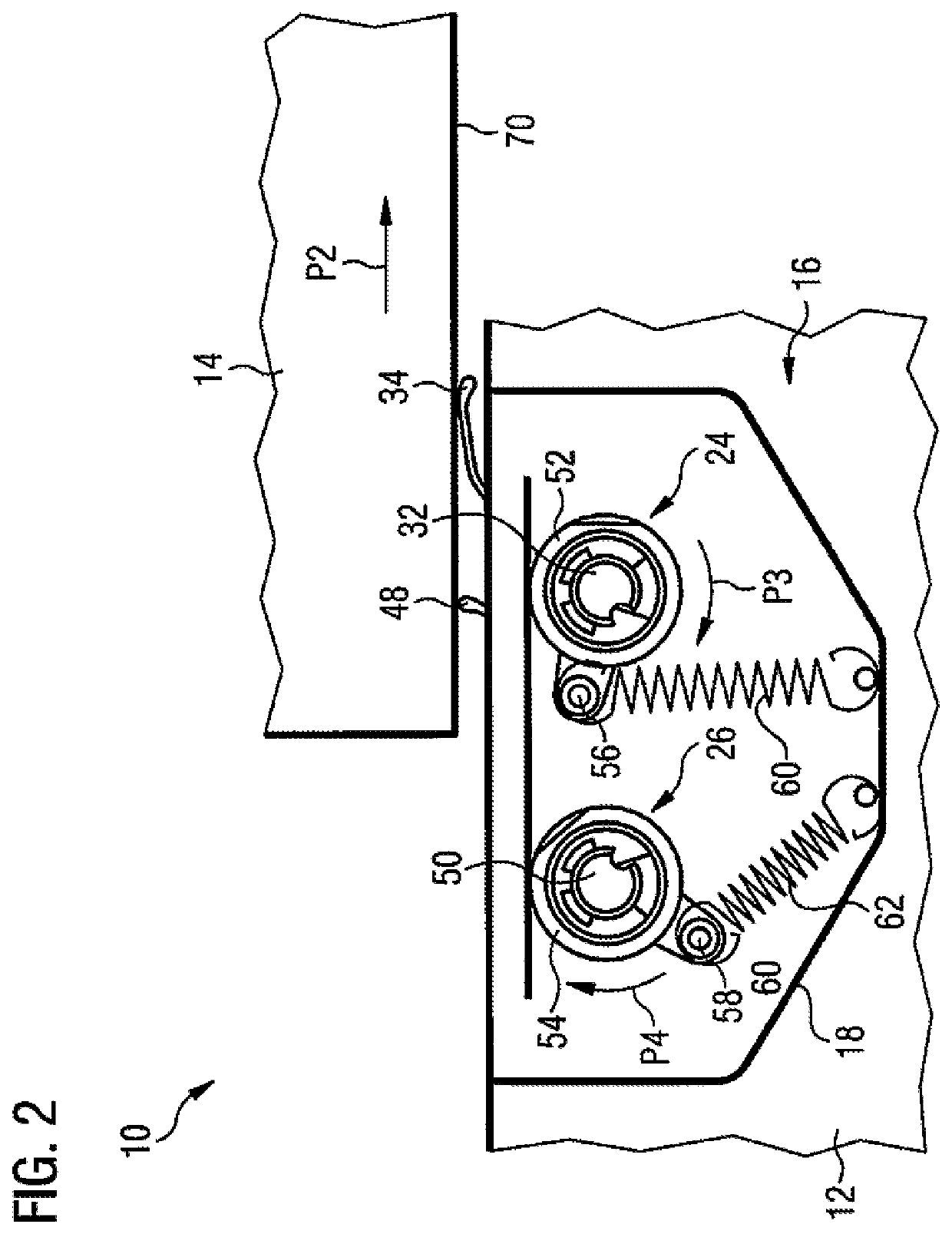 Device for handling notes of value