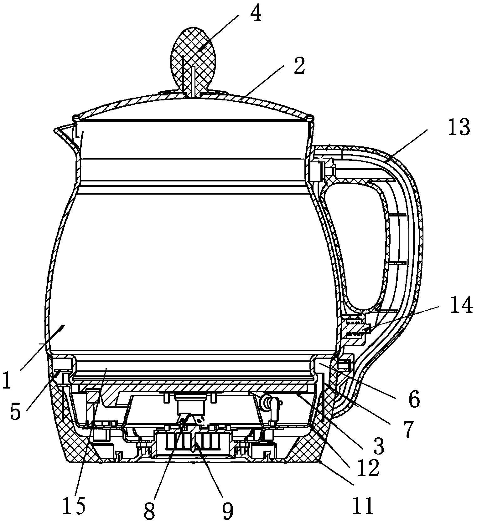 Glass health-preserving pot with uncut bottom