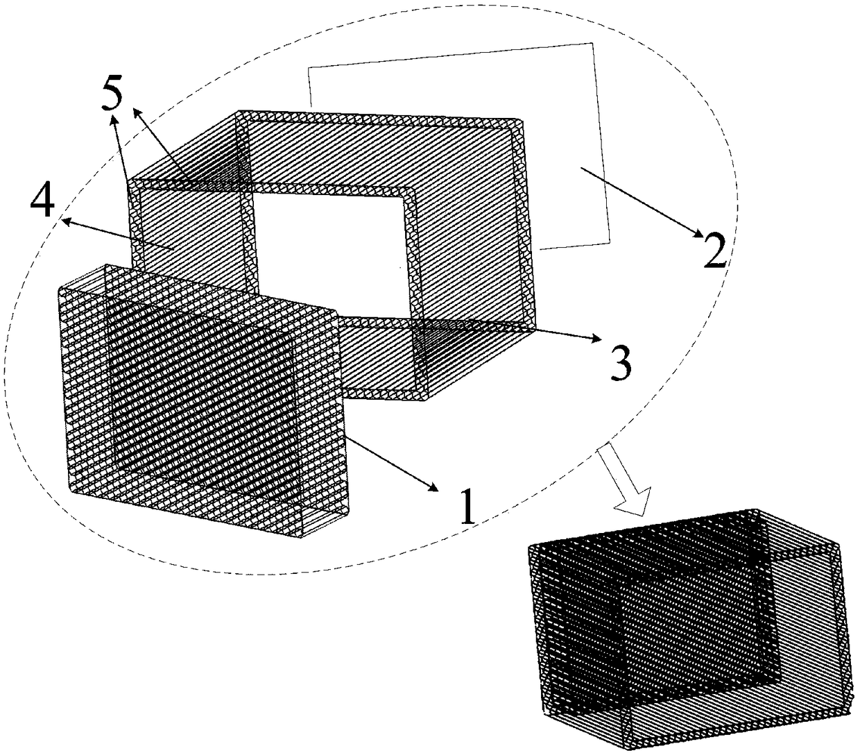 Variable-thickness honeycomb automobile battery pack shell structure