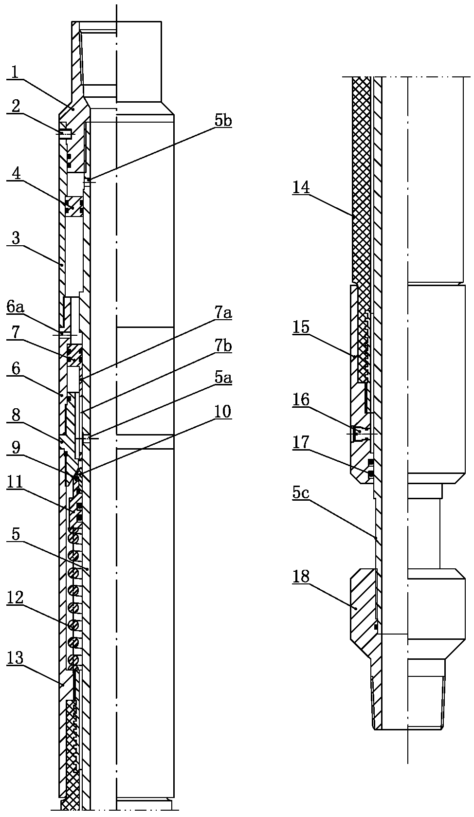 Method for controlling separated layer water injection by flow wave