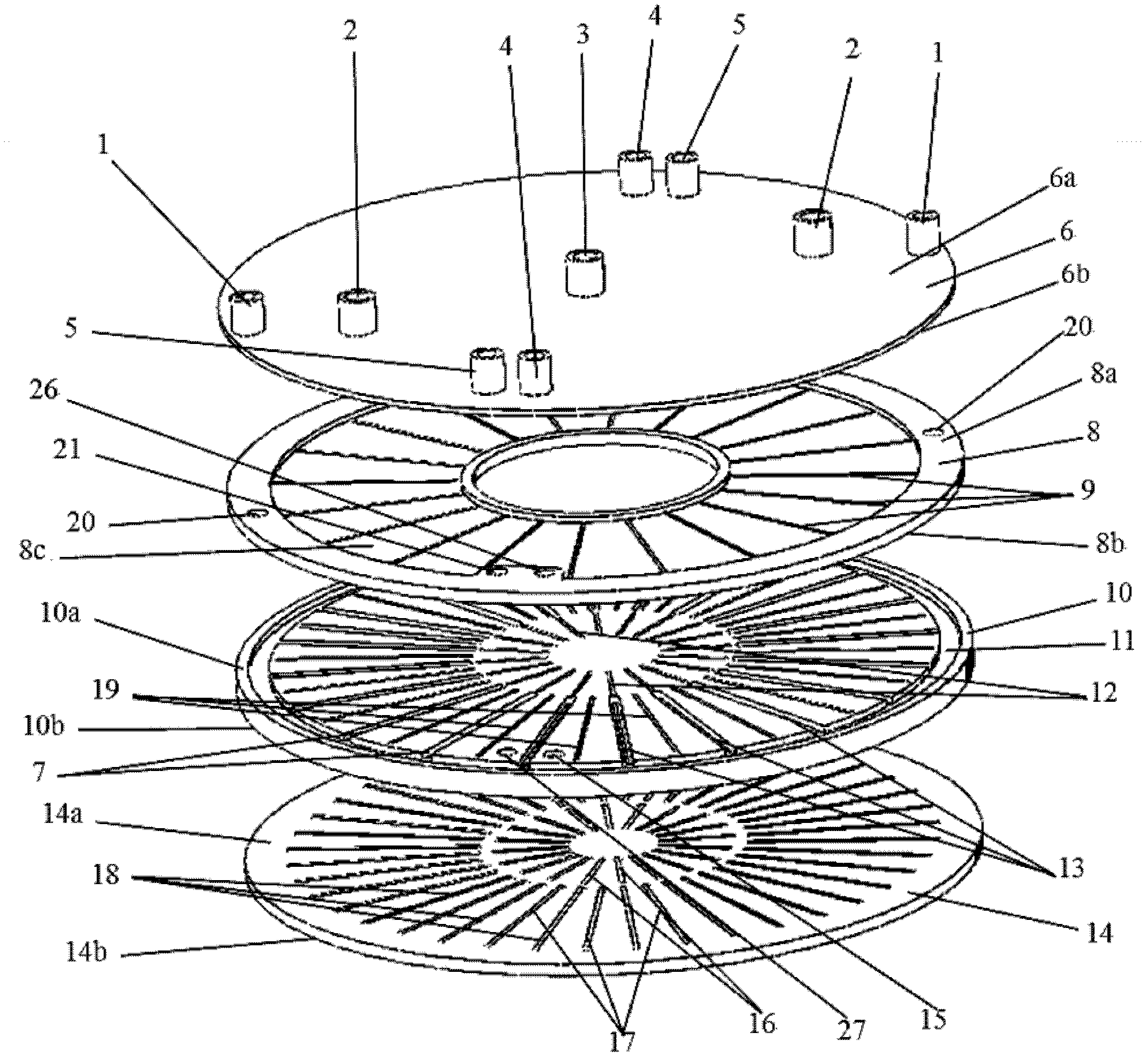 Inclined entering gas spray header applied to metal organic chemical vapor deposition reactor