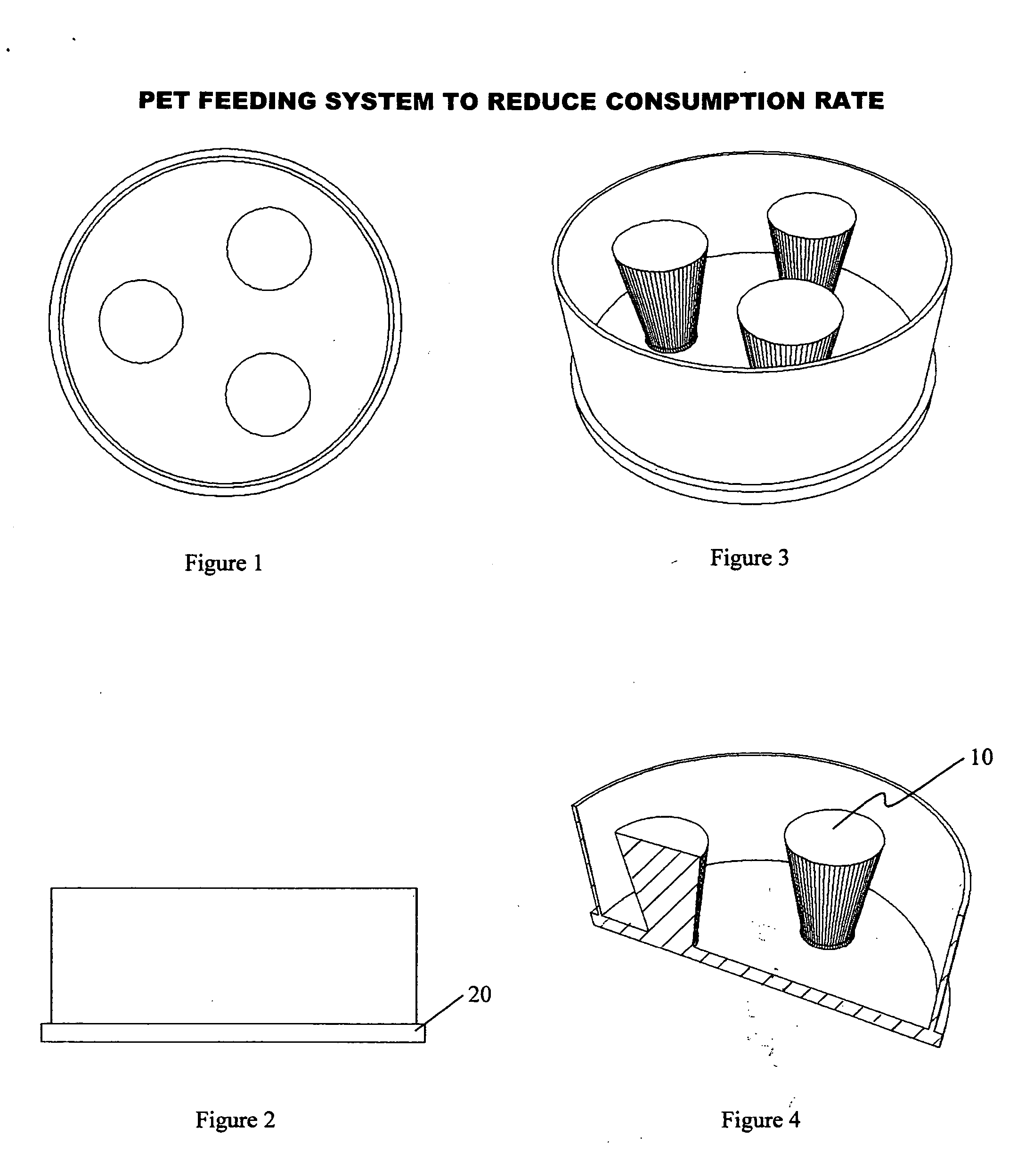 Pet feeding system to reduce consumption rate