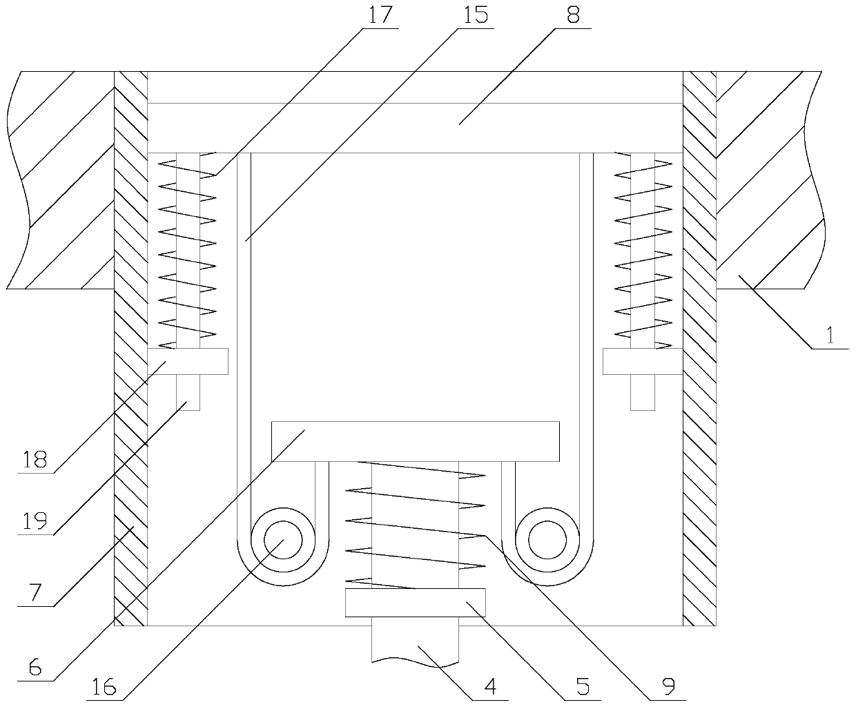 Overload prevention type transportation device for titanium alloy plate producing and machining