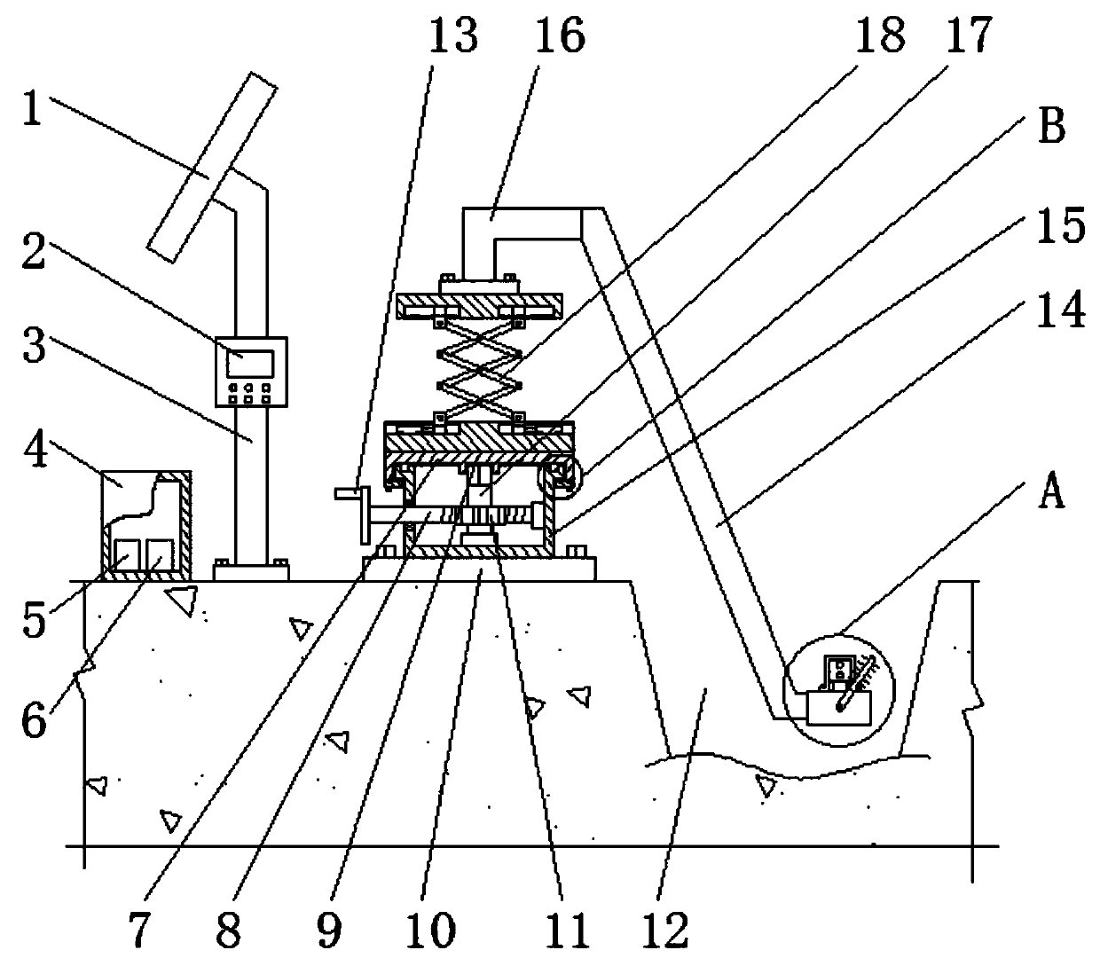 A fixed maintenance device based on Doppler open channel flowmeter installation