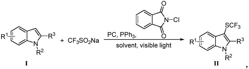 Method for preparing trifluoro-methylmercapto-substituted indole compound