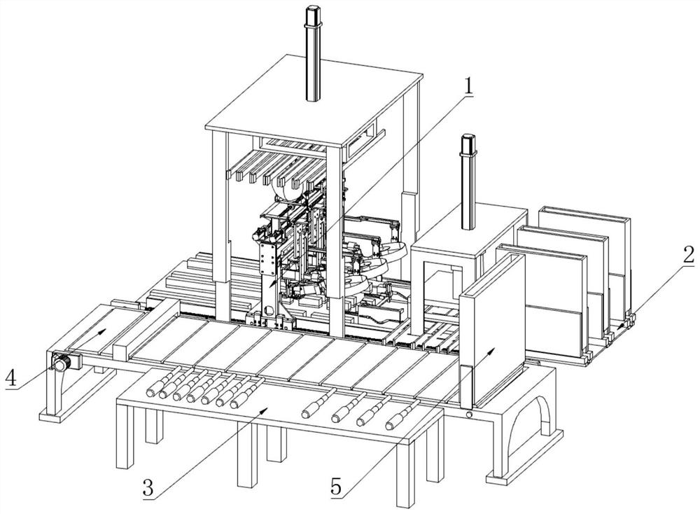 Automatic nailing machine for wooden tray