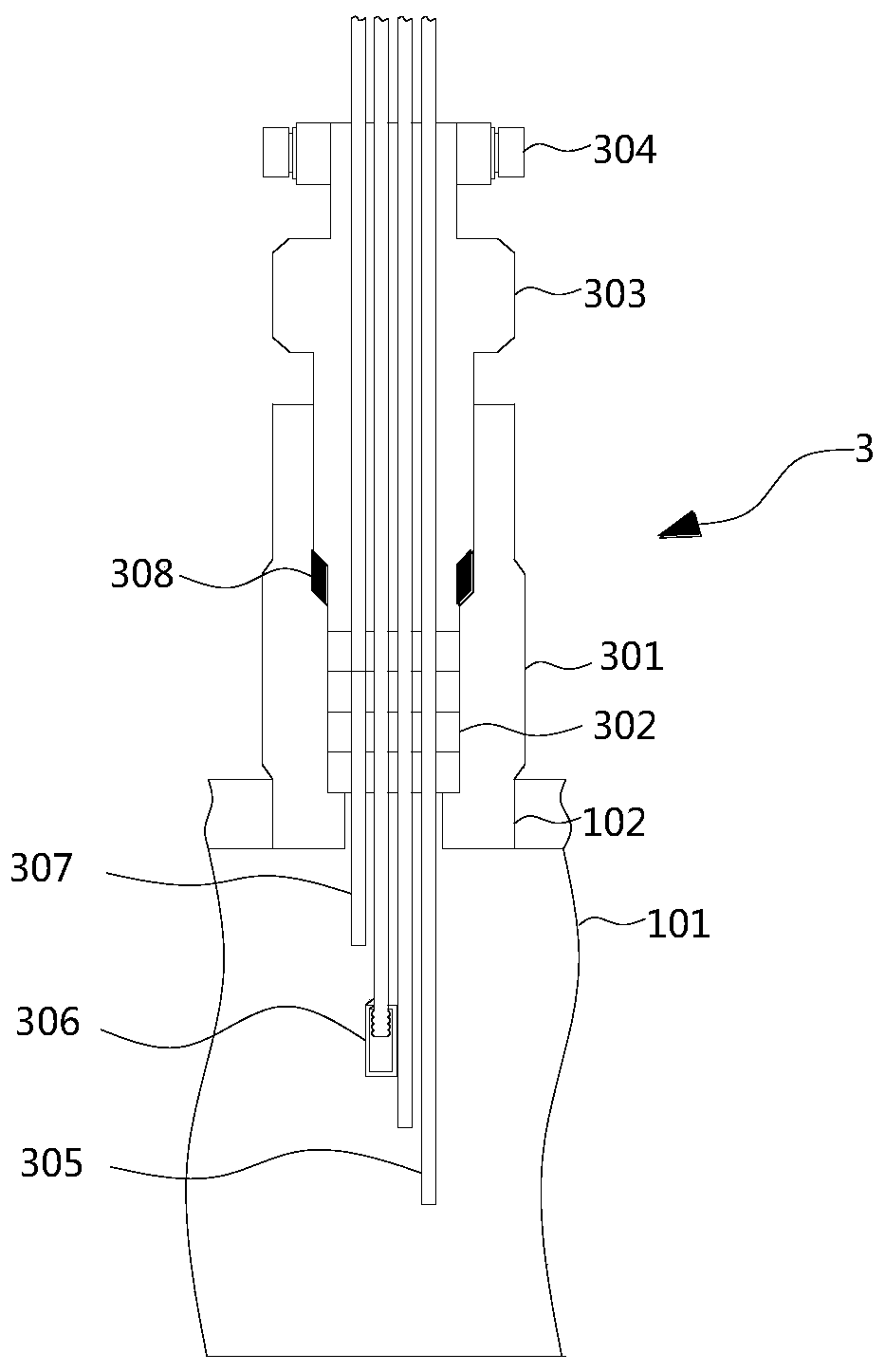 A hydrate environment simulation device