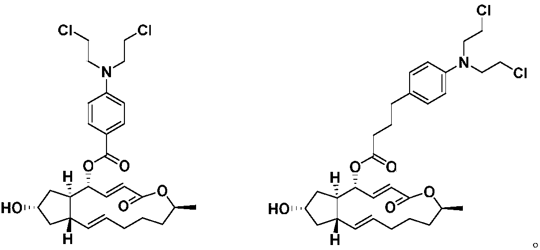 Preparation method and uses of a class of brefeldin A derivative containing chlormethine linked at site 4