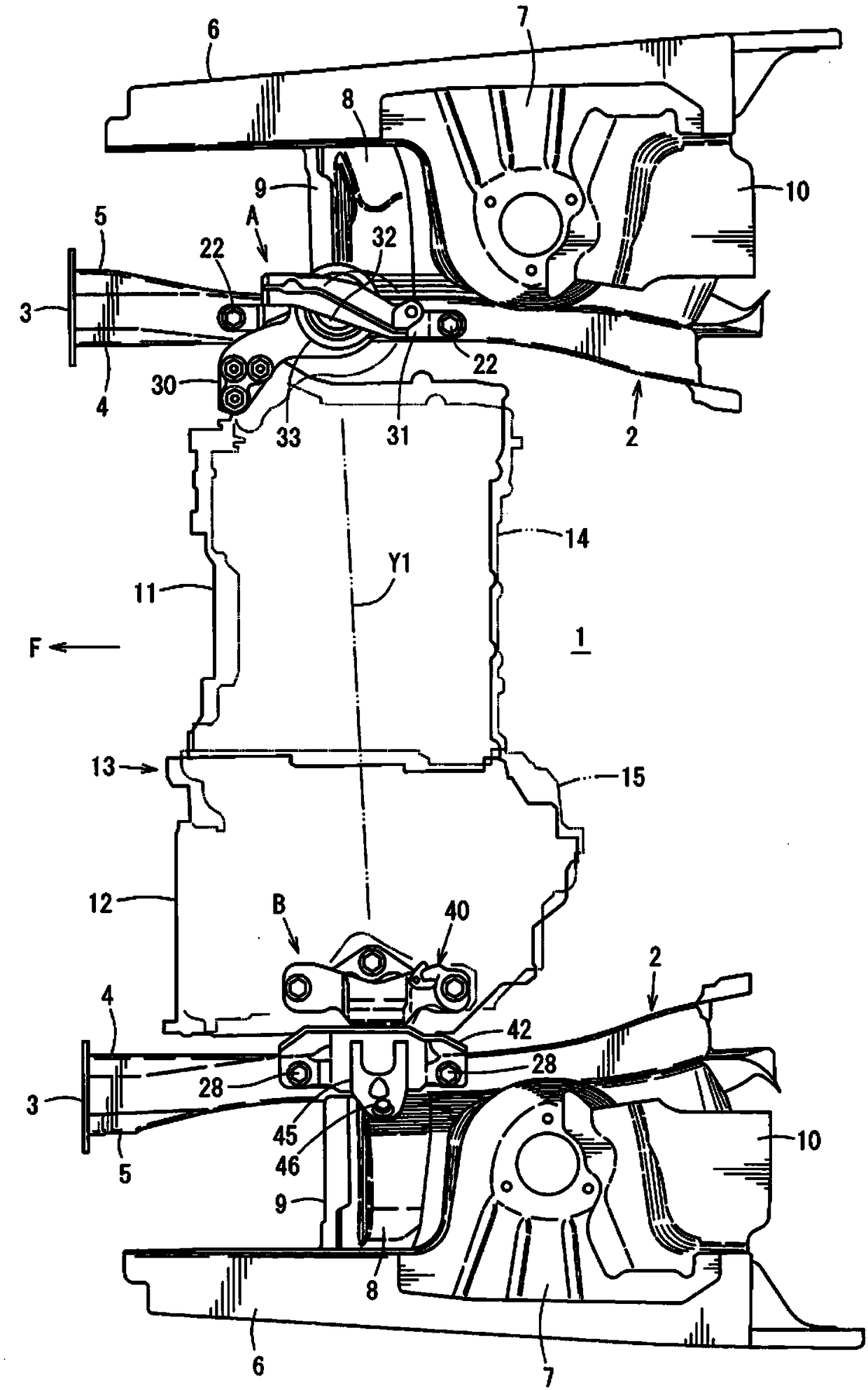 Powertrain mount structure of vehicle