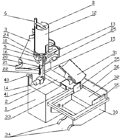 Paper cup collecting and piling system on cup handle paper cup shaping machine