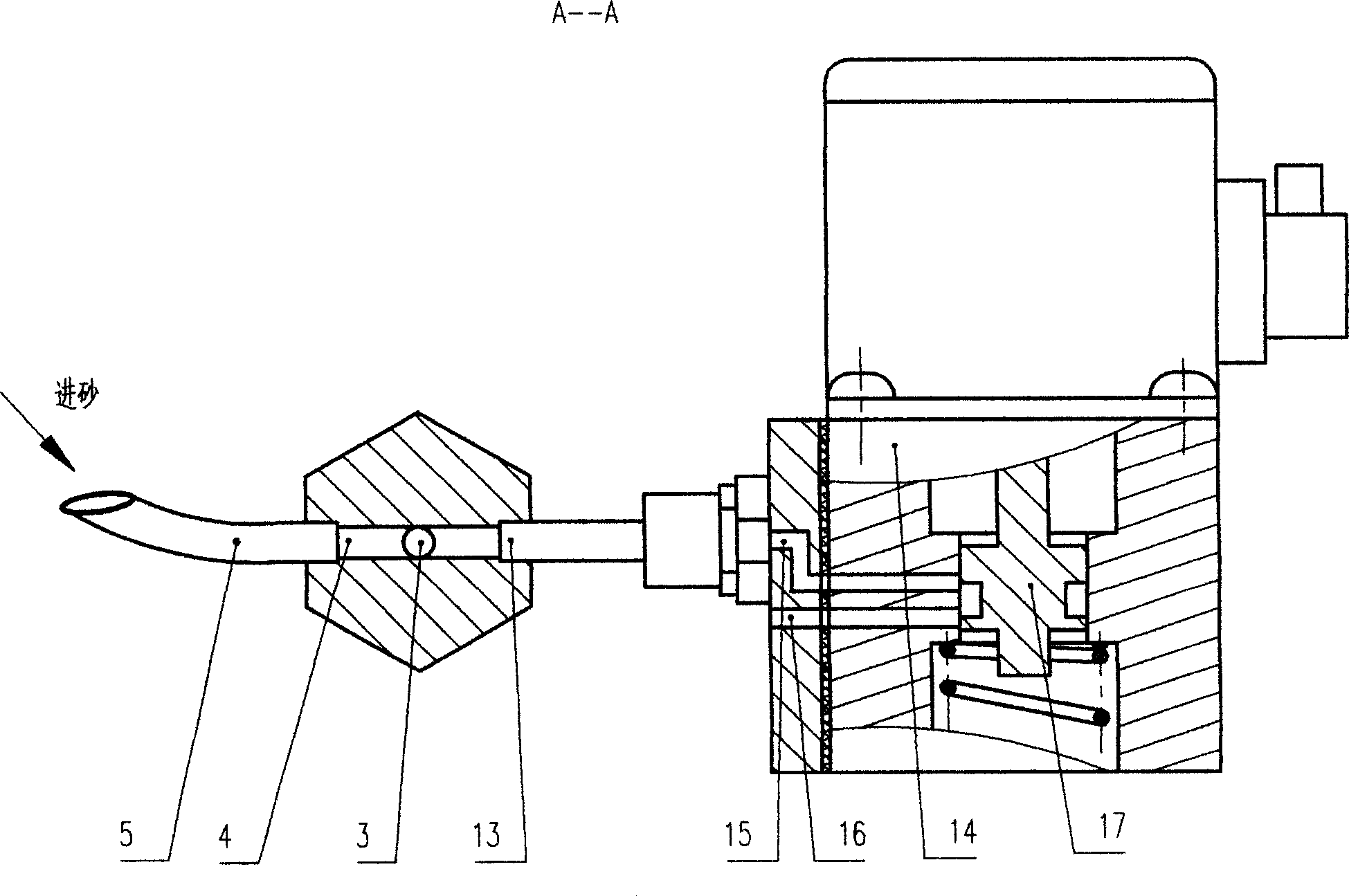 Backwater control system of water cut-off machine