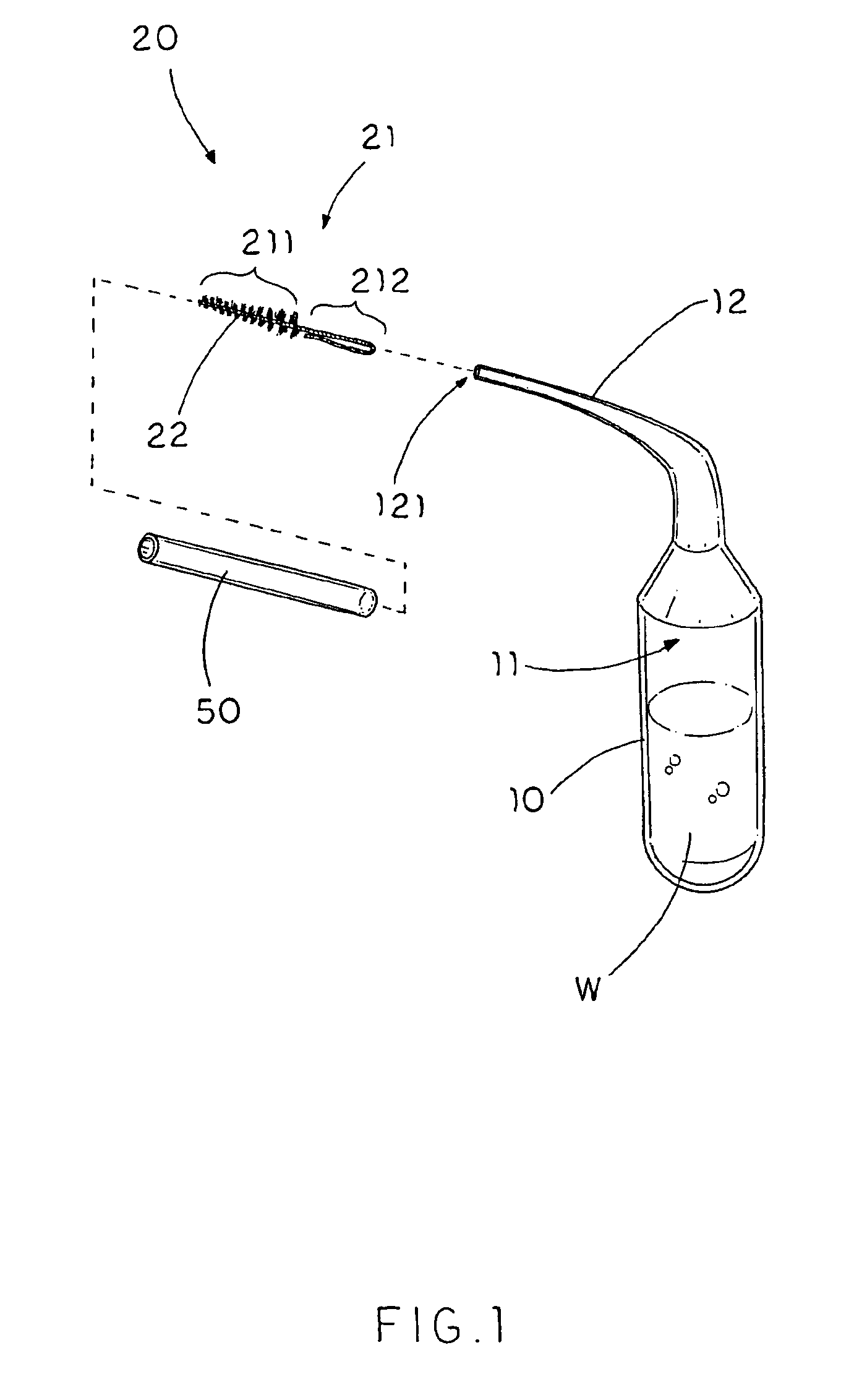 Interproximal squirt brush