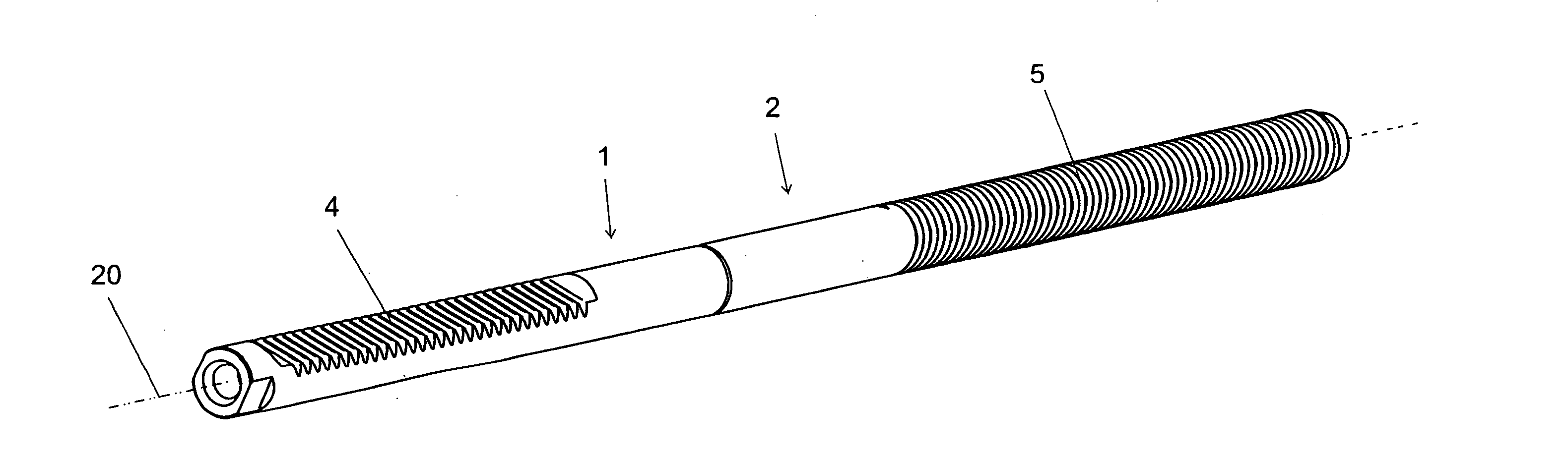 Toothed rack or threaded rod