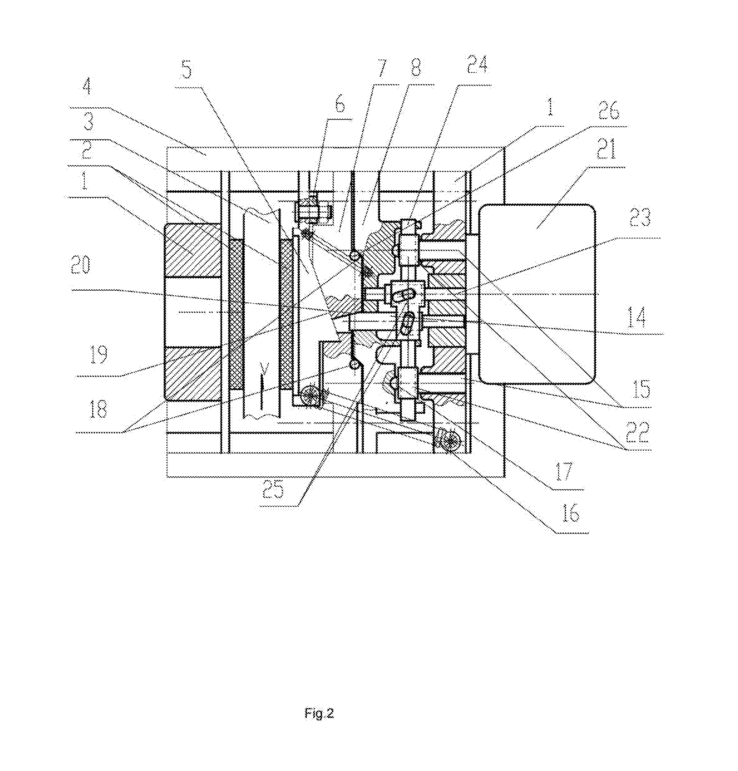 Single-Side Double-Inclined-Surface Disc-Type Brake