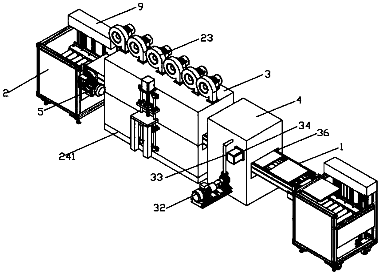 Sintering device for photovoltaic panel processing and working method thereof