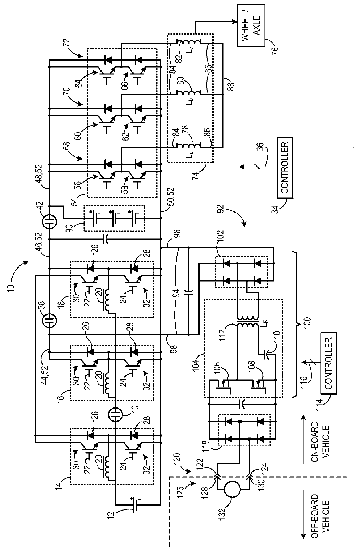 Apparatus for transferring energy using onboard power electronics with high-frequency transformer isolation and method of manufacturing same