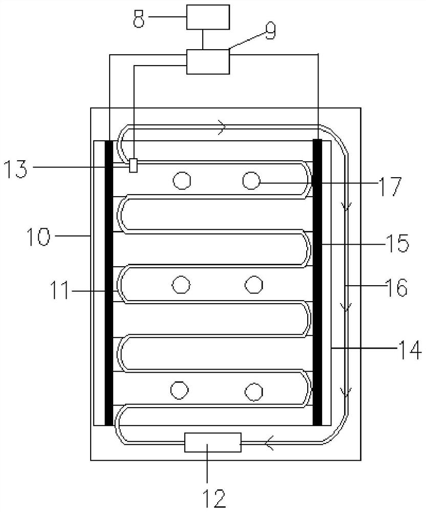 Tesla valve water drainage device and graphene water heating mattress containing Tesla valve water drainage device