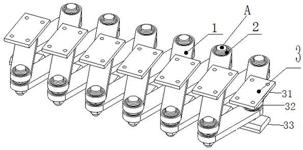 Flexible telescopic mechanism and bridge telescopic device for bridges