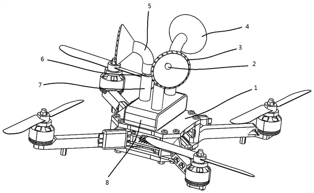 Efficient spraying device based on unmanned aerial vehicle technology and operation method