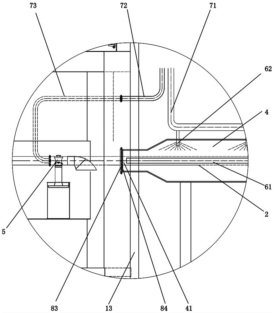 Crude drug freeze dryer material inlet and outlet system having online cleaning and sterilizing functions