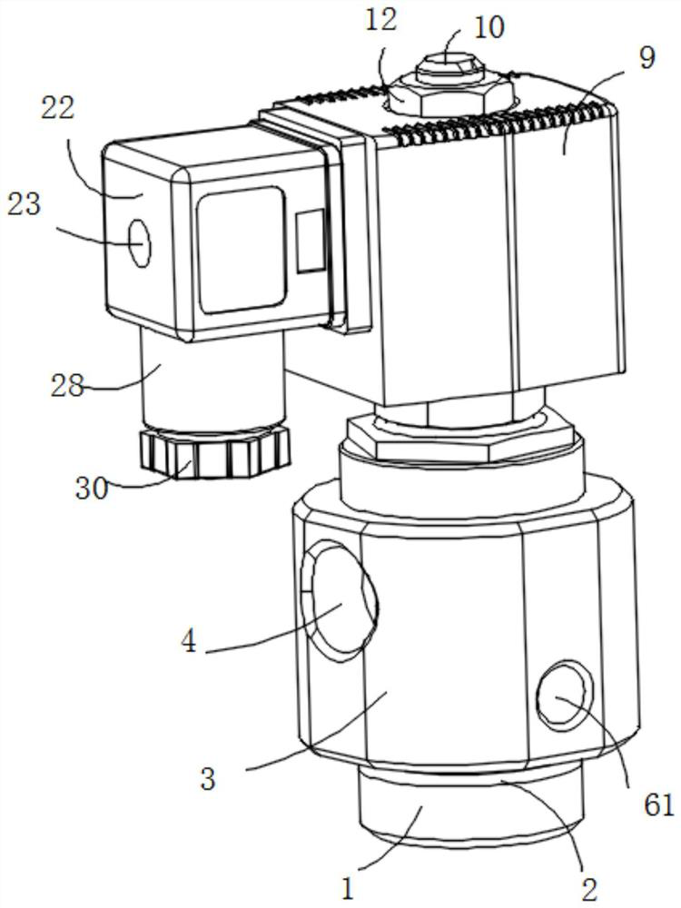 Integrated intelligent fire-fighting opening electromagnetic valve