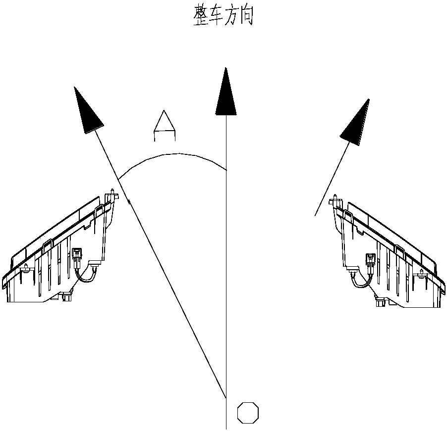 Front fog lamps, and automobile steering auxiliary lighting system and automobile comprising same