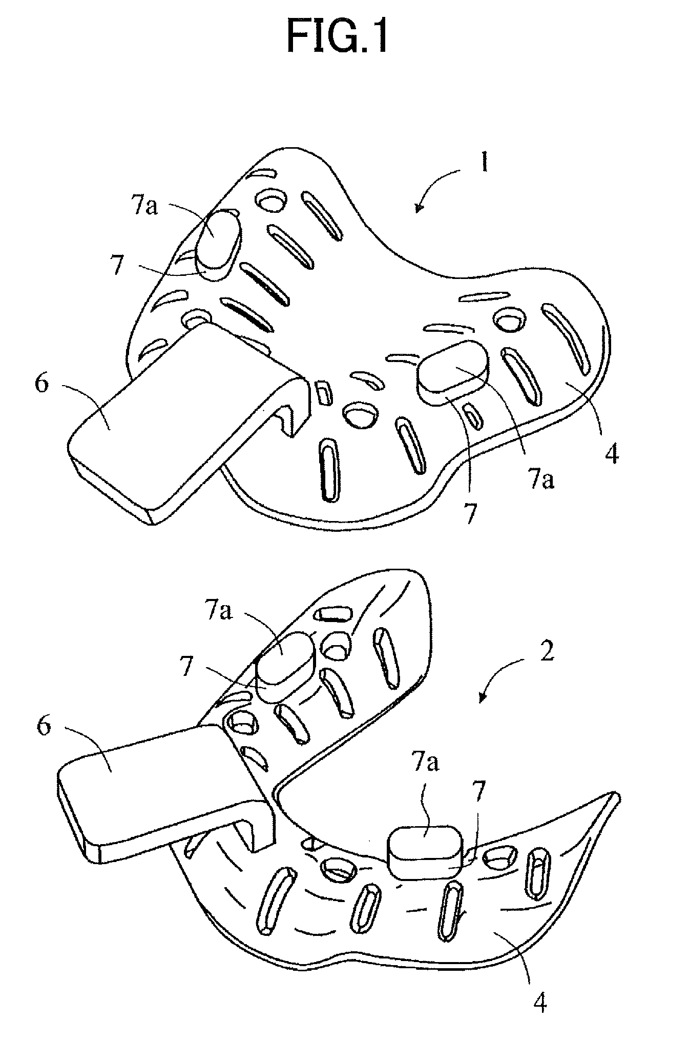 Impression tray set for edentulous jaw