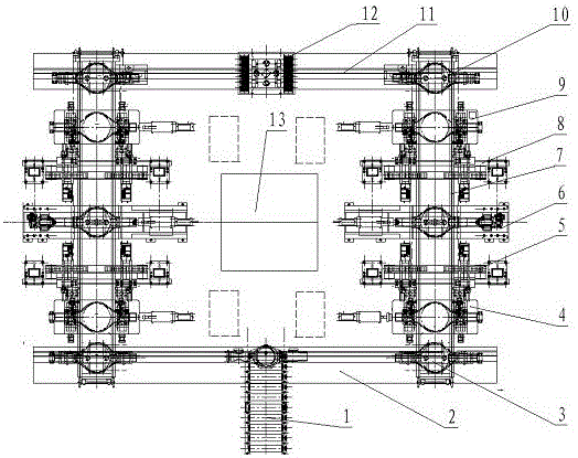 Axle housing body straight slit automatic welding production line and control method thereof