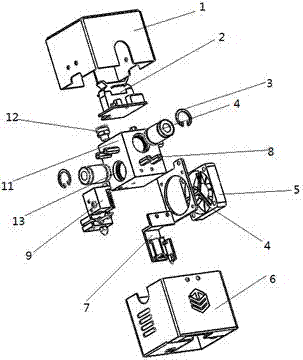 Printing head modular design based on 3D printer