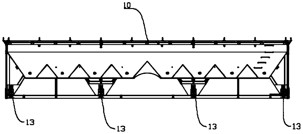 Weighing device and horizontal type cement bin