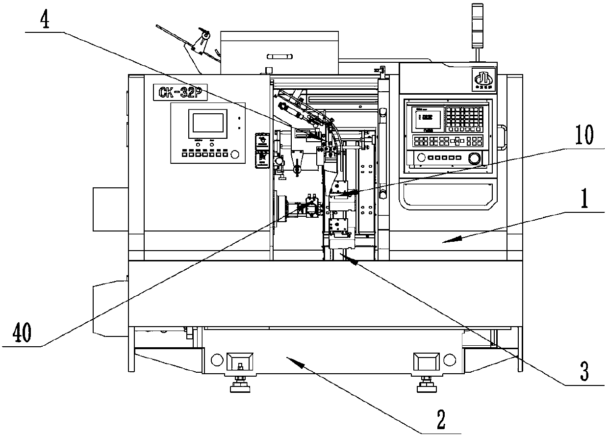 Digital controlled lathe special for engine valve sealing molded line machining and machining method of digital controlled lathe