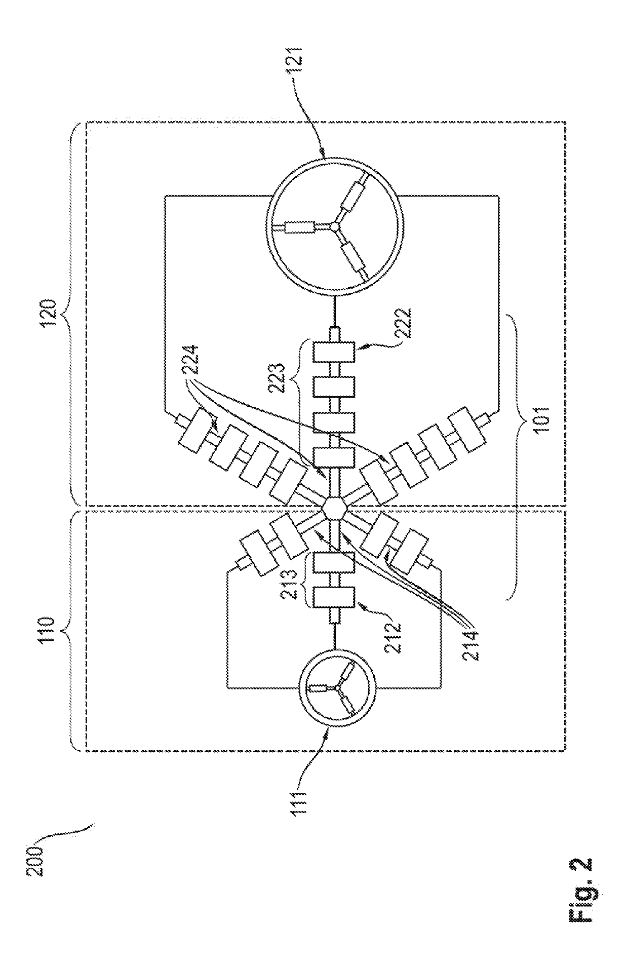 Configuration of a battery of a vehicle having a plurality of drive units