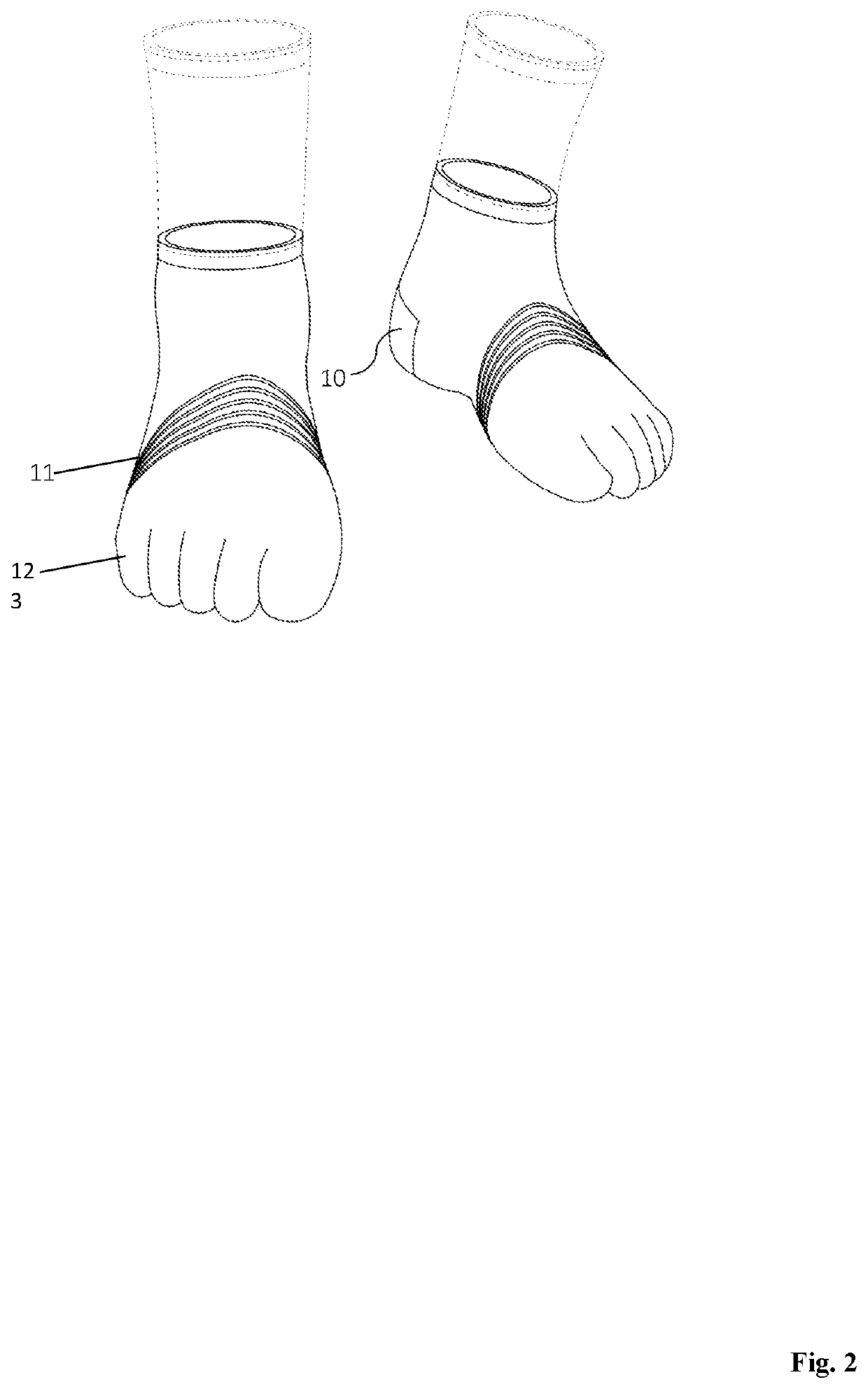 5 Finger Socks with Compression Zones