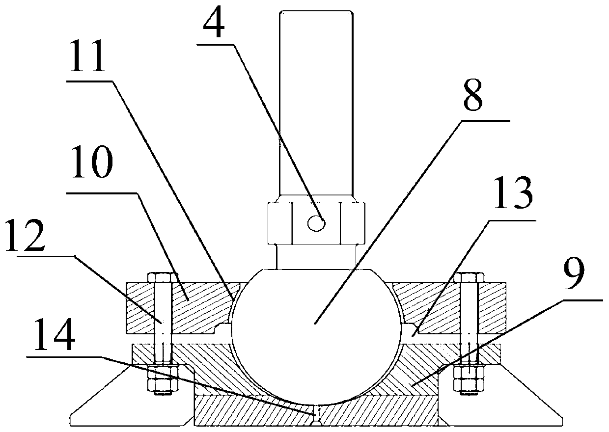 Leveling device and method for tilt of tower body after installation of tower-type crane