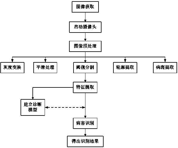 Method and system for identifying crop diseases and pests based on Android mobile phone platform