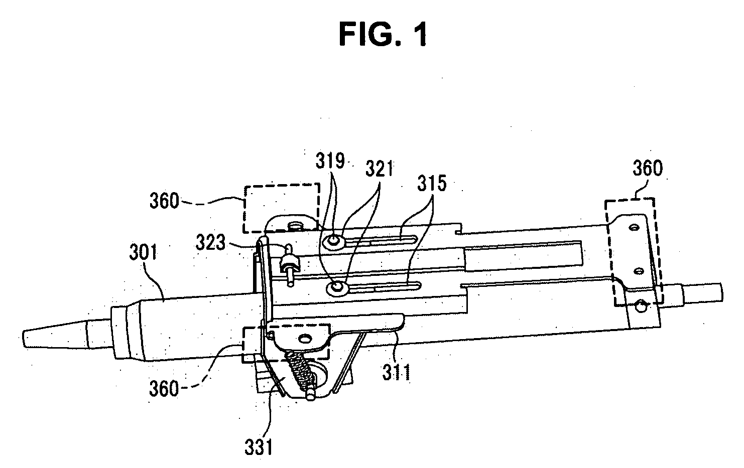 Impact absorbing system of steering column for vehicle