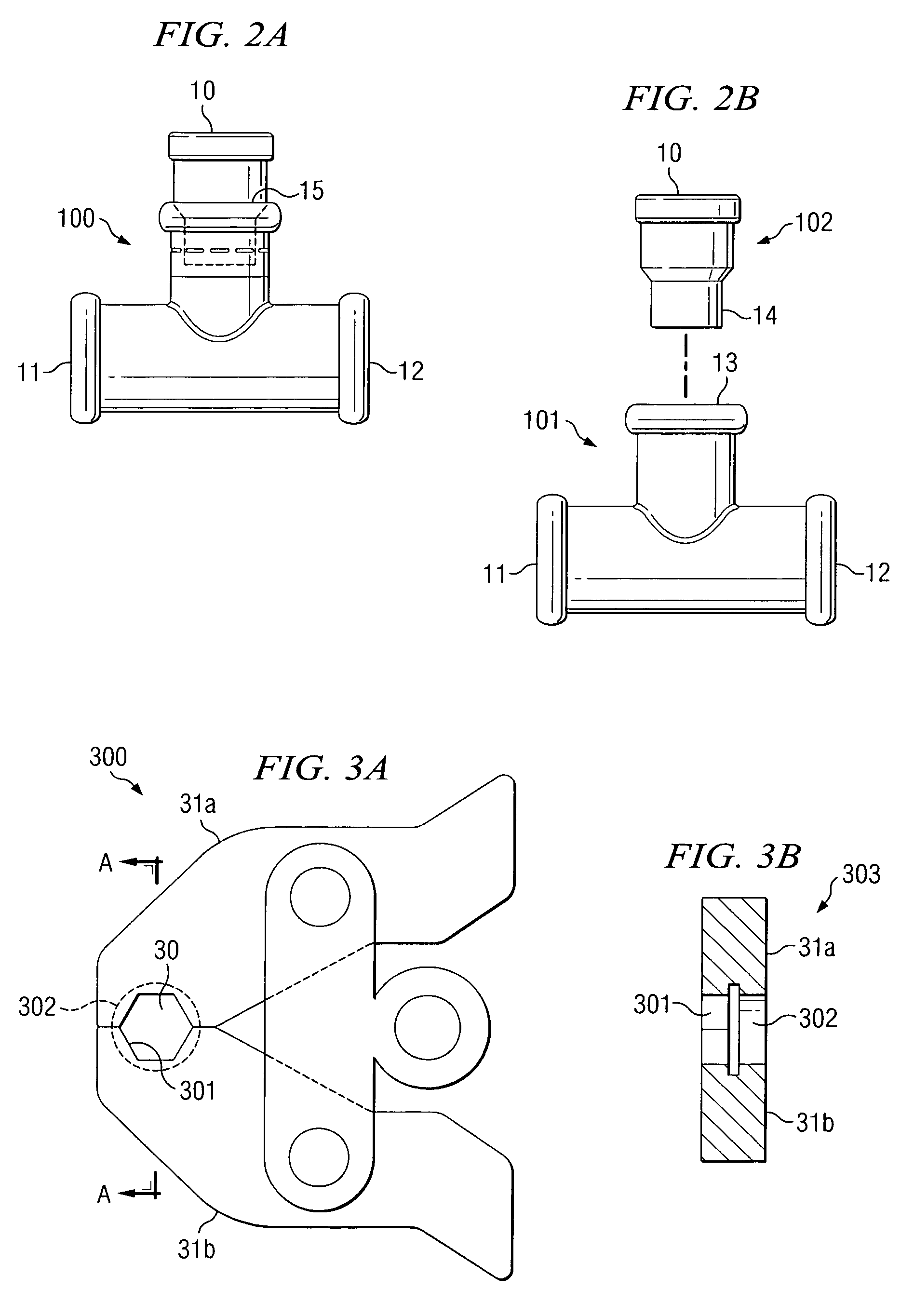 Transition tee coupling