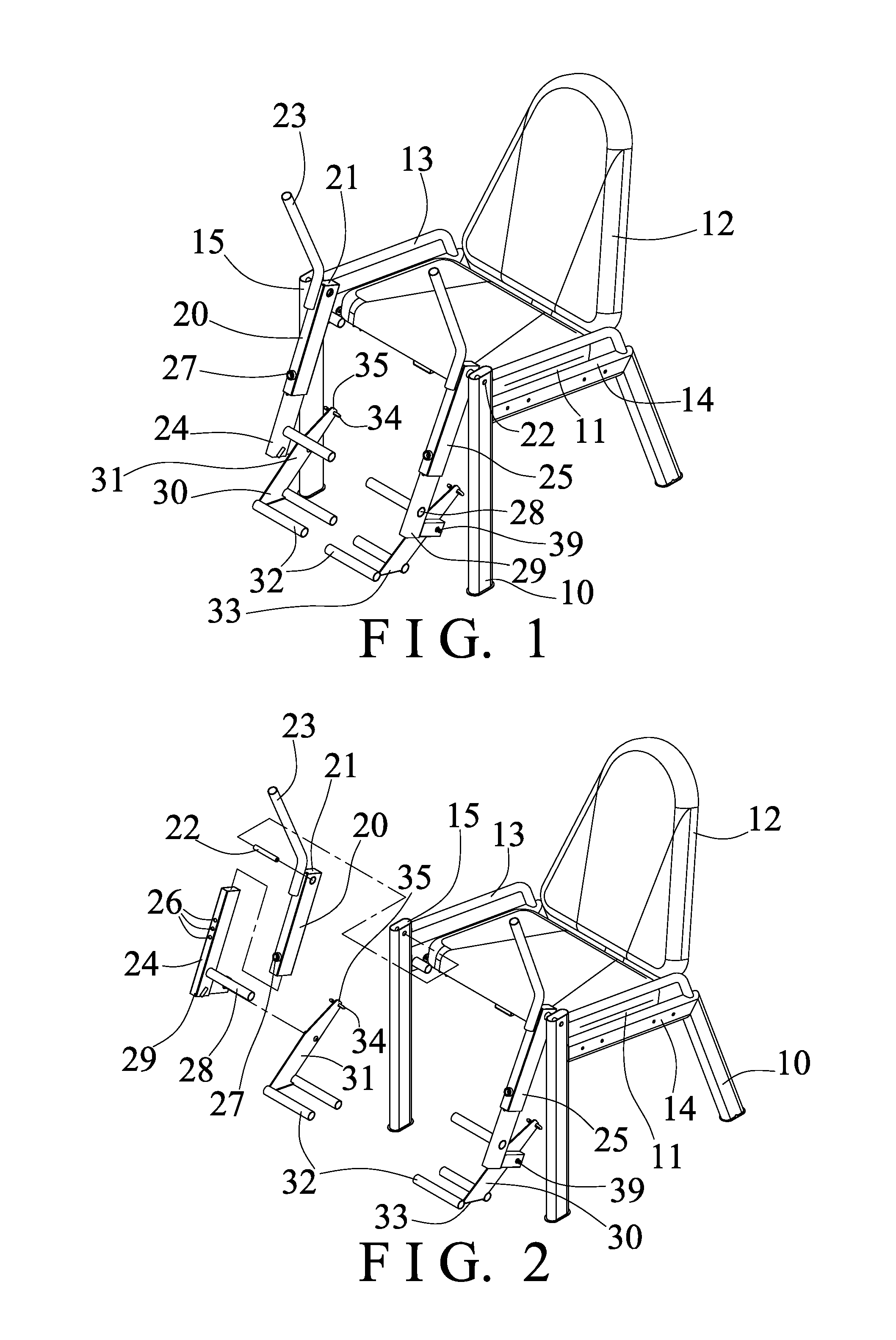 Rehabilitation or exercising chair device