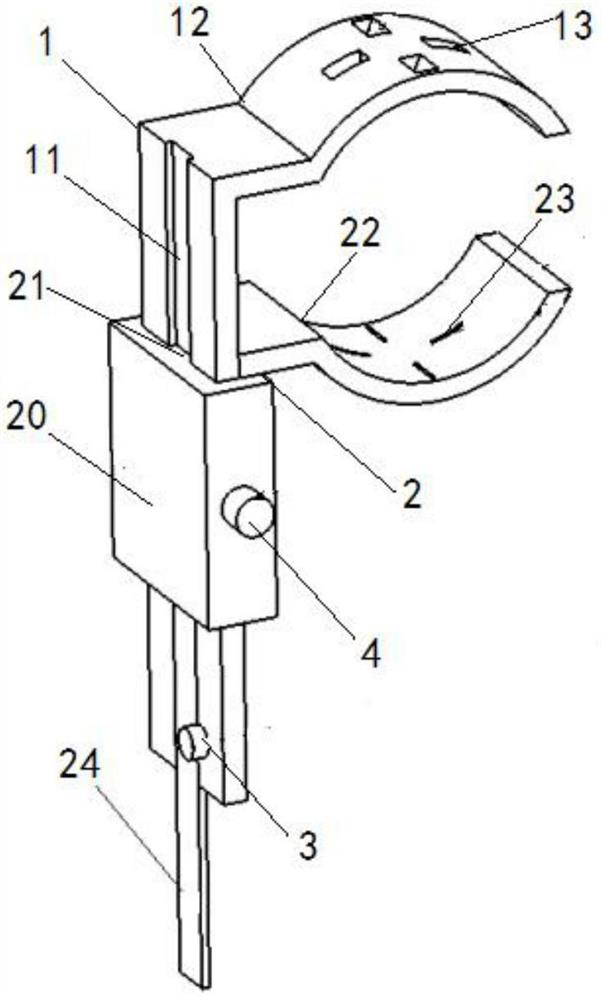 A fixture for positioning and pasting strain gauges on round rod members