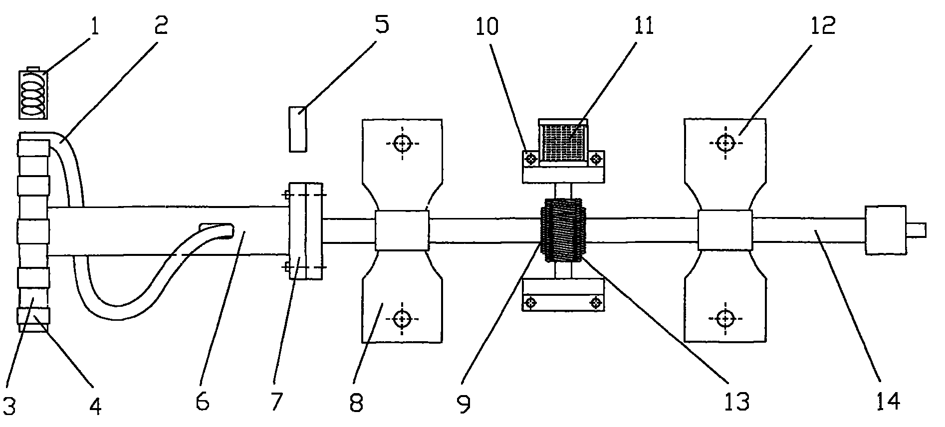 Spinneret orifice positioning and comprehensive detecting experimental apparatus for stainless steel wire rod production line