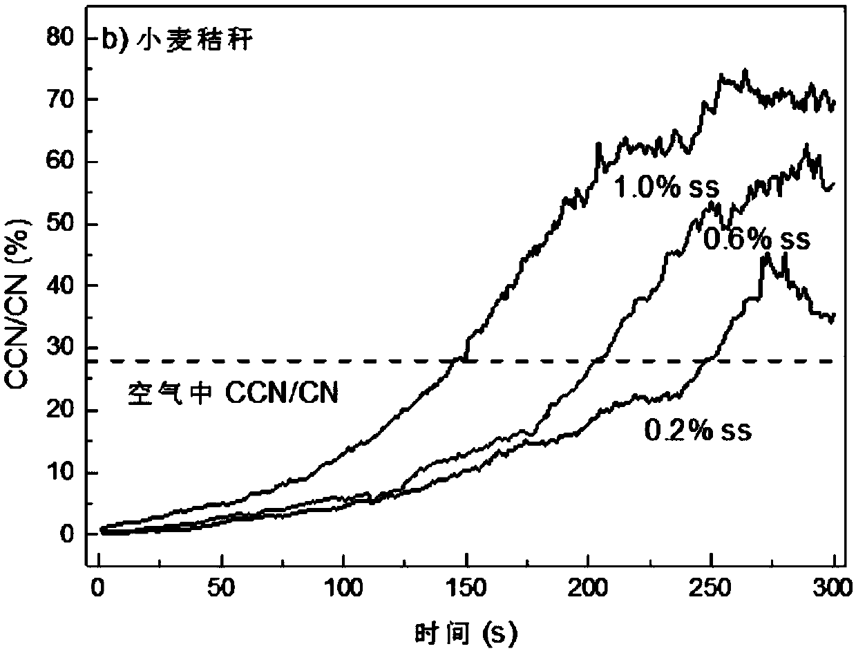 Atmospheric aerosol smoke system for measuring nucleating ability of open burning particulate matters