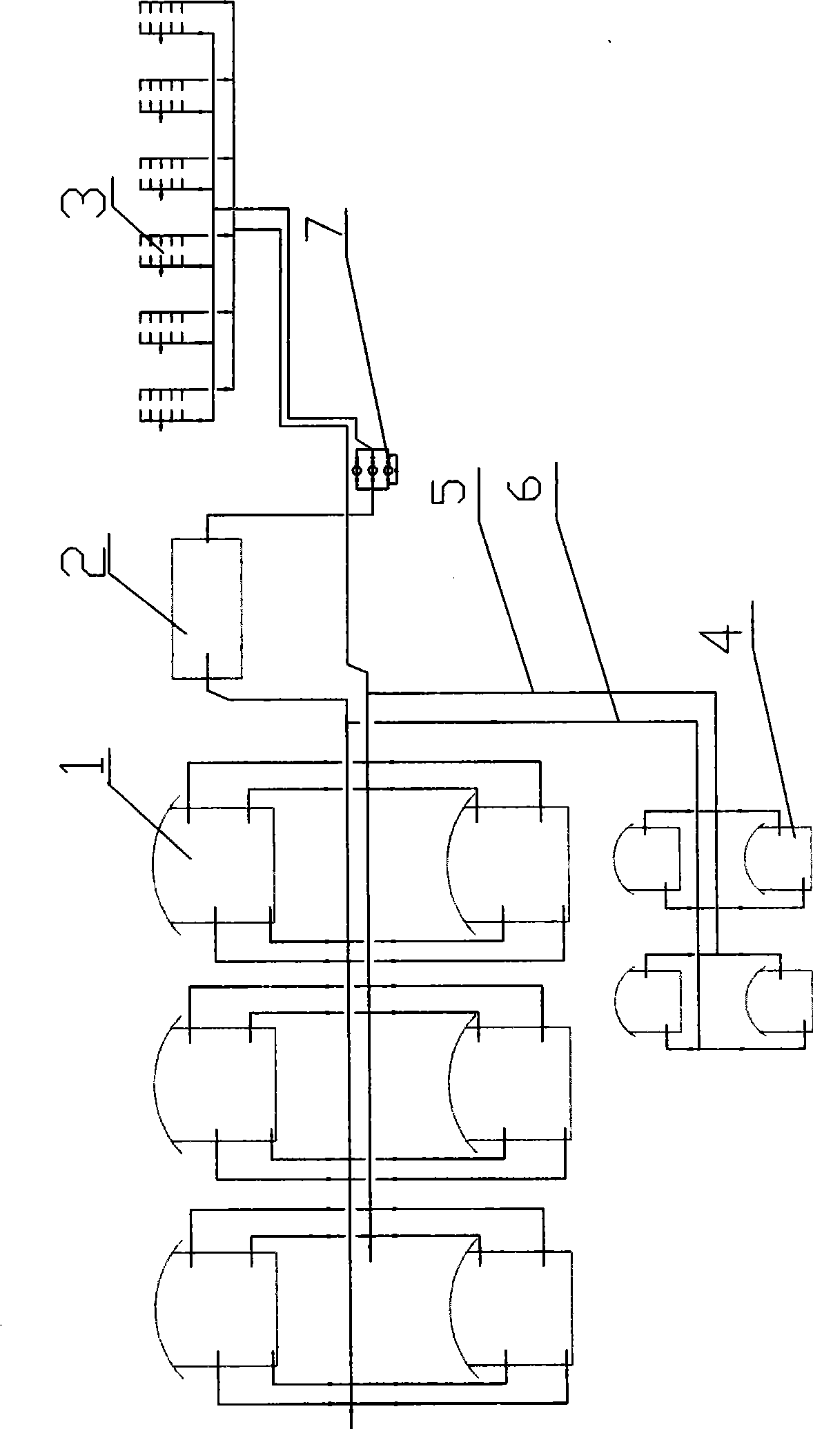 Low temperature dry distillation coke oven hot-water circulation utilizing system