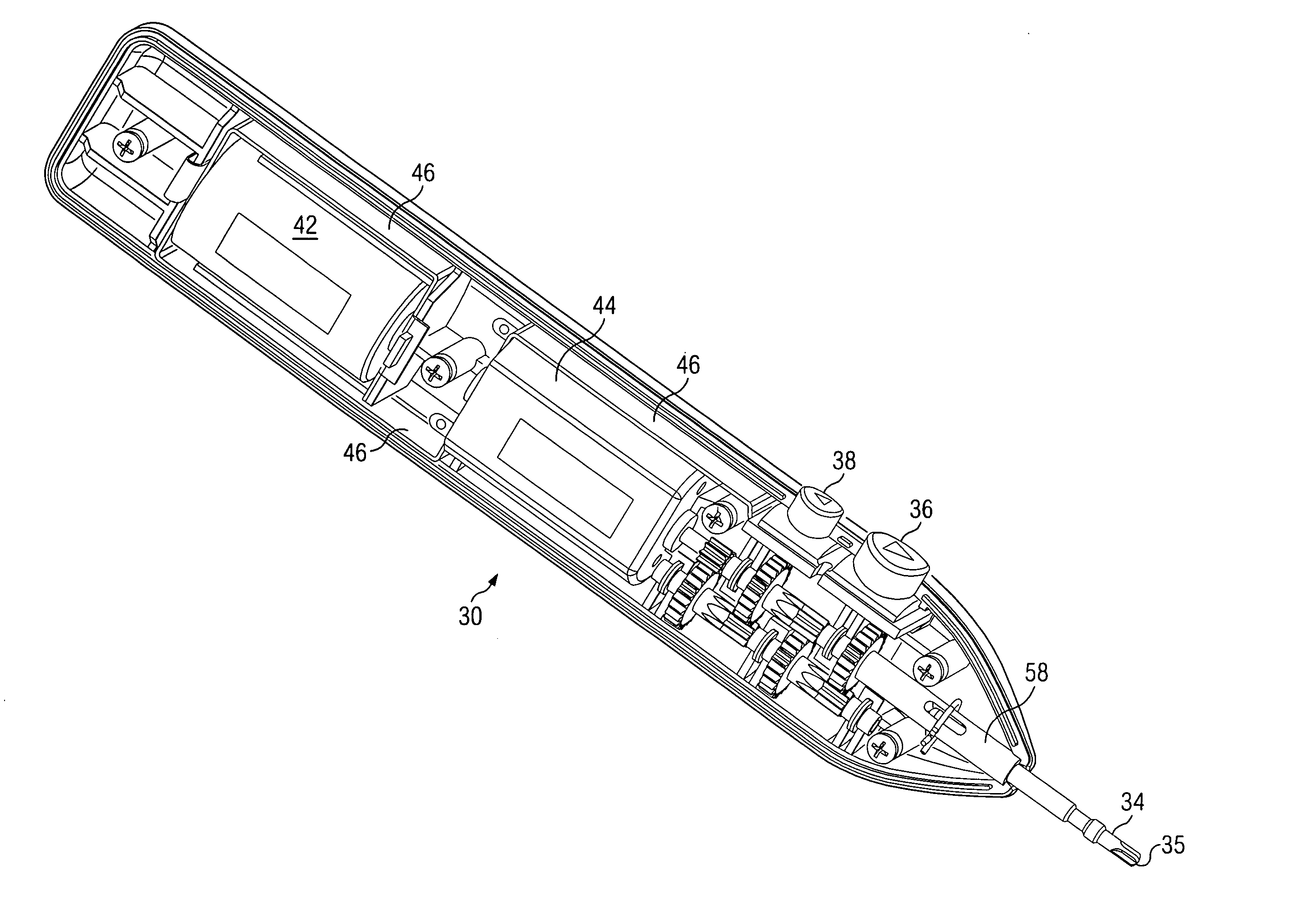 Disposable battery powered screw driver, locking mechanism, and accessories