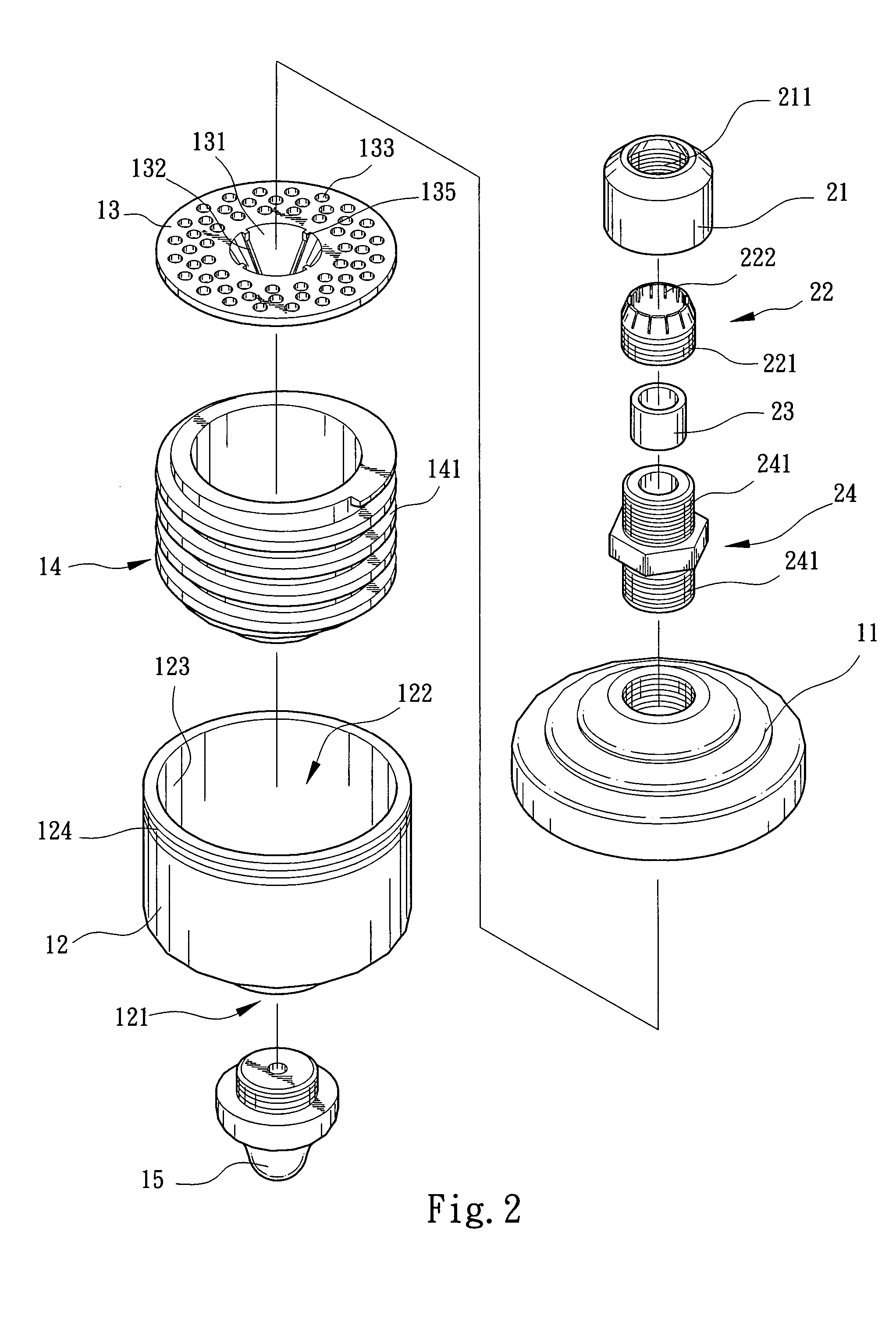 Simple faucet water-filtering device