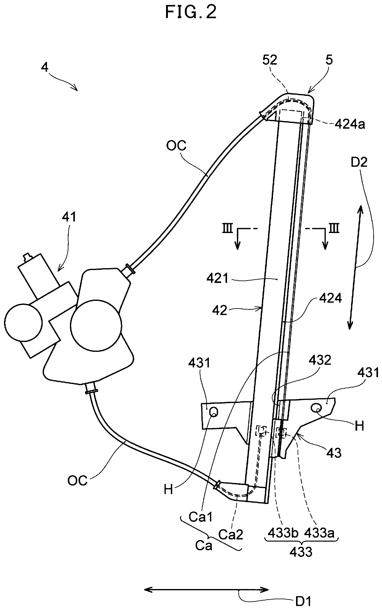 Door structure of vehicle