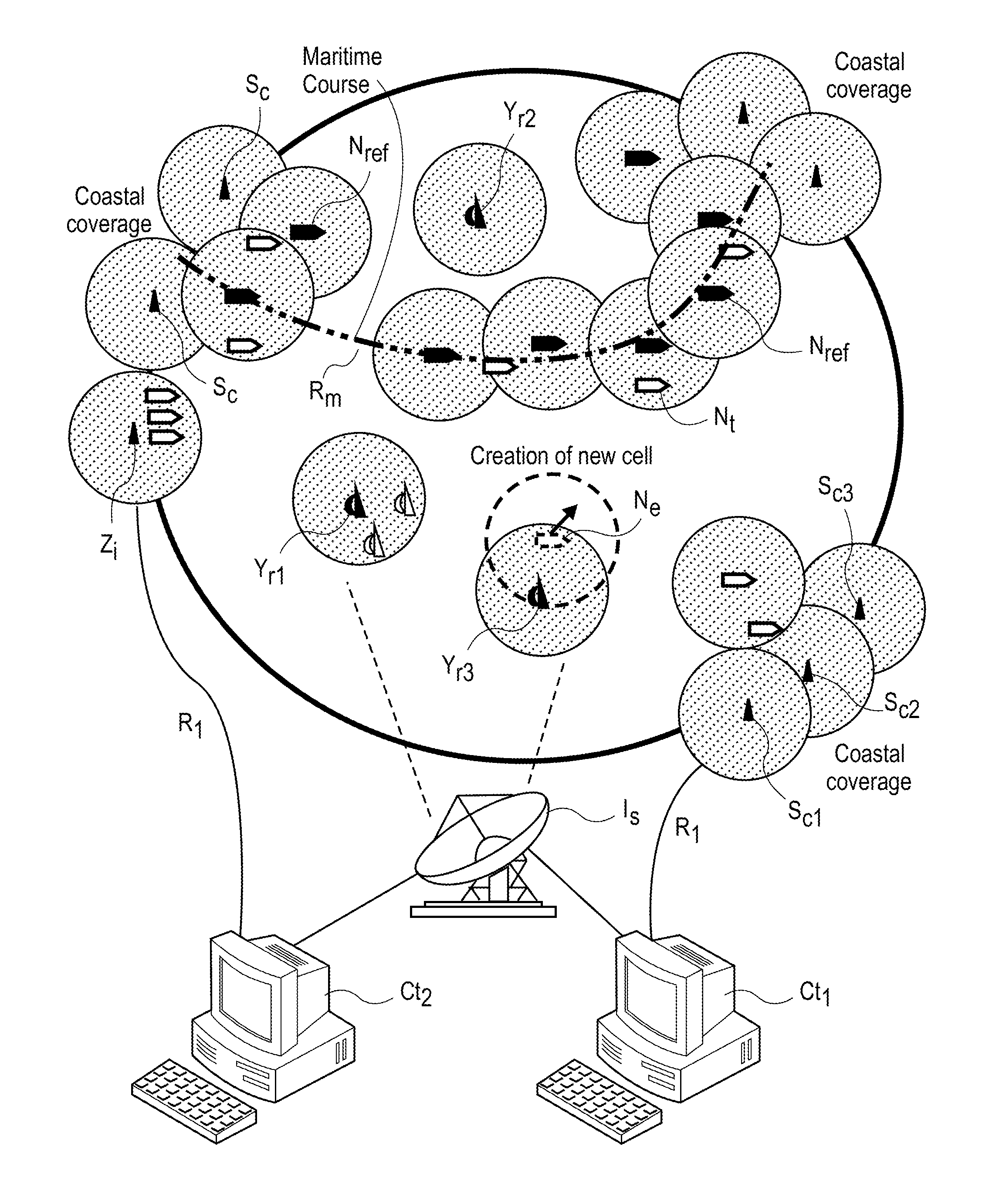 System for augmenting the coverage, information and robustness of automatic identification devices of ships