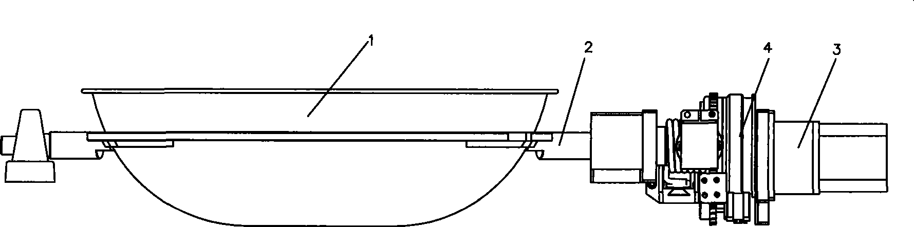 Device for turning pan and automatic/semiautomatic cooking device